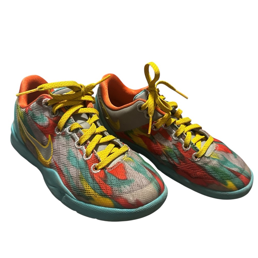 Nike Kids KOBE VIII (PS)Multicolor Sneakers with Yellow Laces